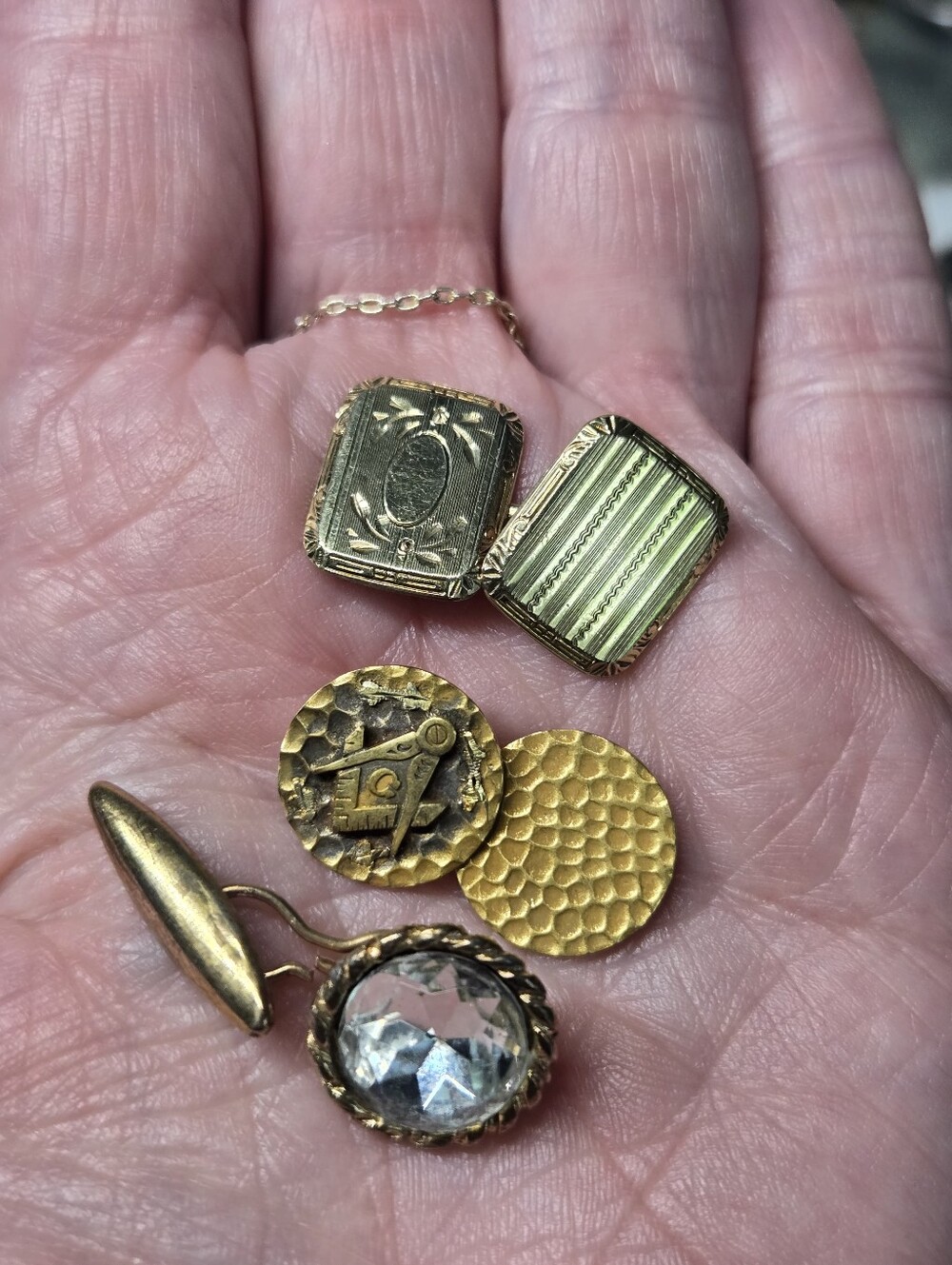 Vintage Gold Filled Cufflinks. Only 1 Each